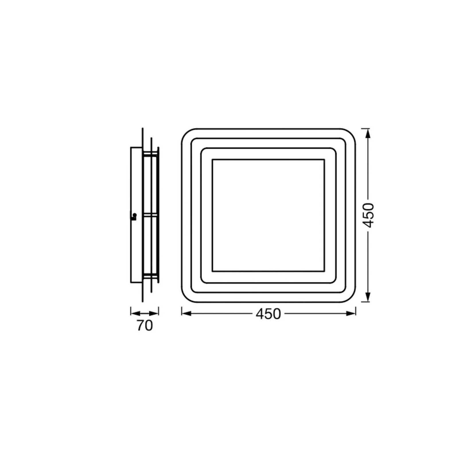 OSRAM LED-Deckenleuchte ORBIS SPIRAL LAYER, weiß, 45 x 45 cm günstig online kaufen