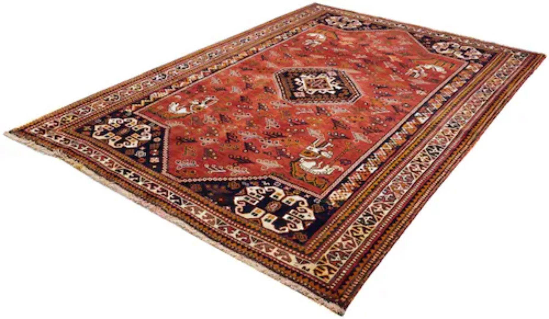 morgenland Wollteppich »Shiraz Medaillon 277 x 173 cm«, rechteckig, 1 mm Hö günstig online kaufen