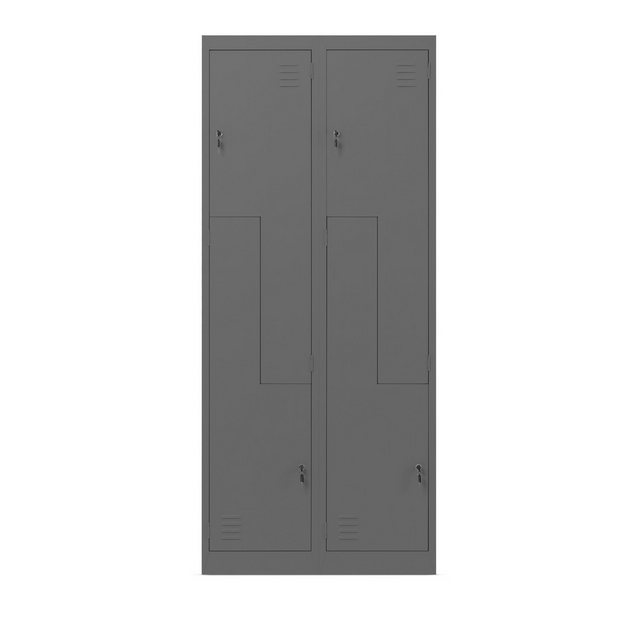 Jan Nowak Aktenschrank Garderobenschrank L 800 x 1850 x 450 mm, anthrazit günstig online kaufen