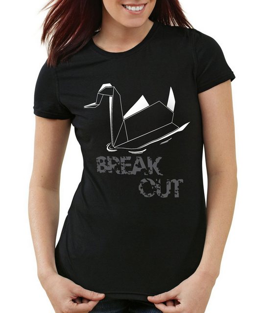 style3 T-Shirt Swan Break Out Schwan Papier origami prison break gefängnis günstig online kaufen