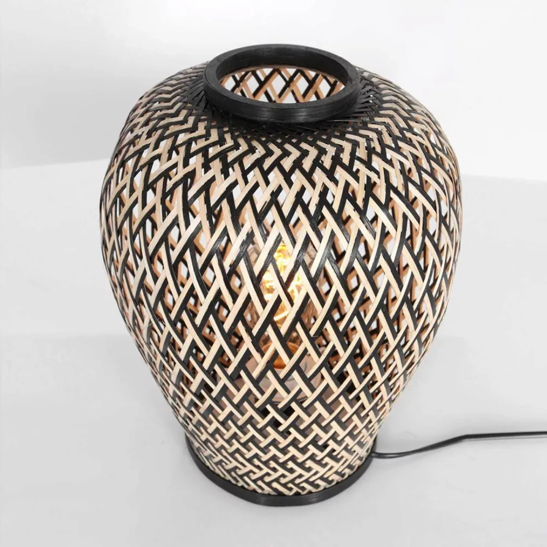 Tischlampe Maze, schwarz-natur günstig online kaufen