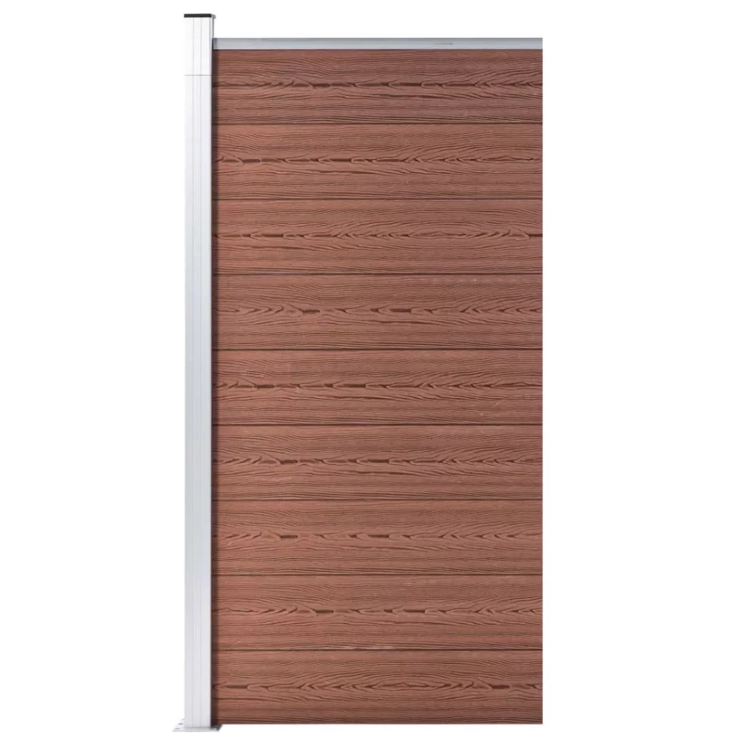 Zaunelement Wpc 95x186 Cm Braun günstig online kaufen