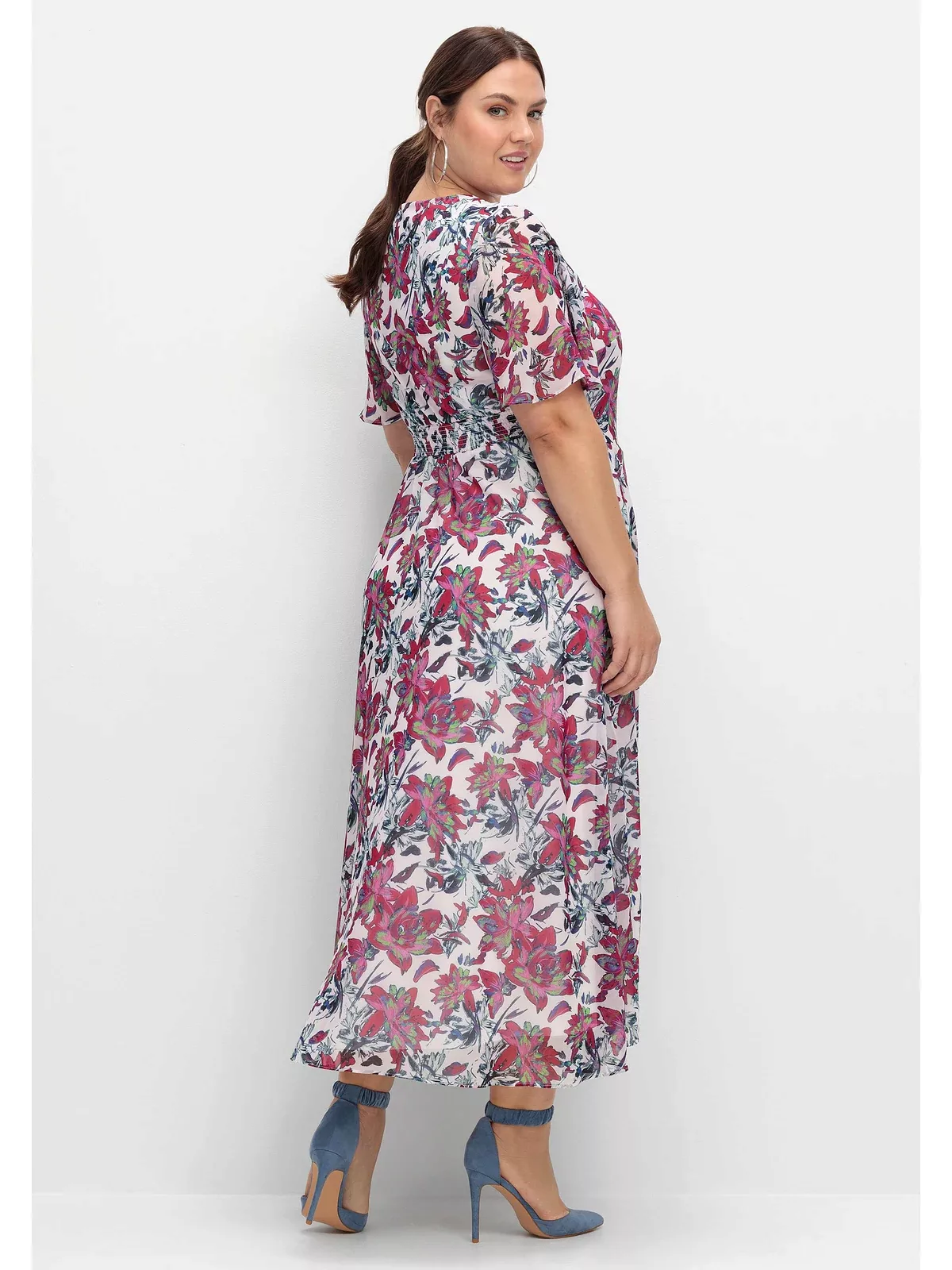 Sheego Abendkleid Große Größen mit Blumenprint, blickdicht gefüttert günstig online kaufen