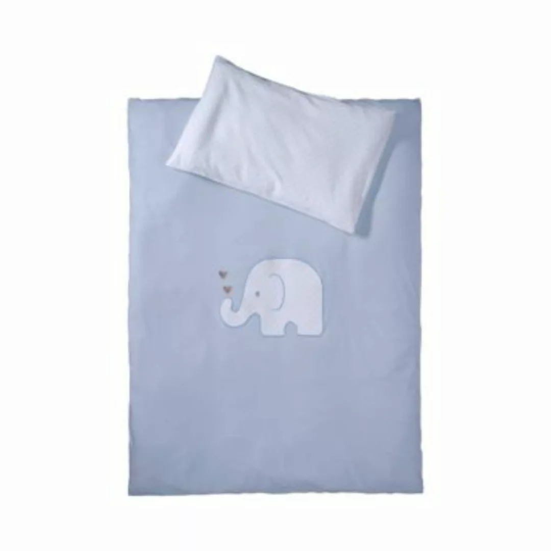 bornino Jersey-Bettwäsche Elefant 40x60 / 100x135 cm blau Gr. one size günstig online kaufen