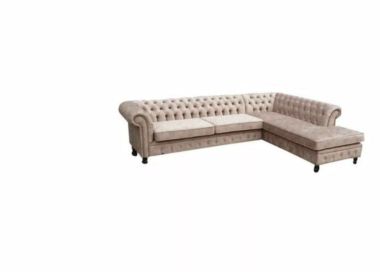 JVmoebel Ecksofa Beige Chesterfield L-Form Couch Luxus Sofa Modernes Ecksof günstig online kaufen