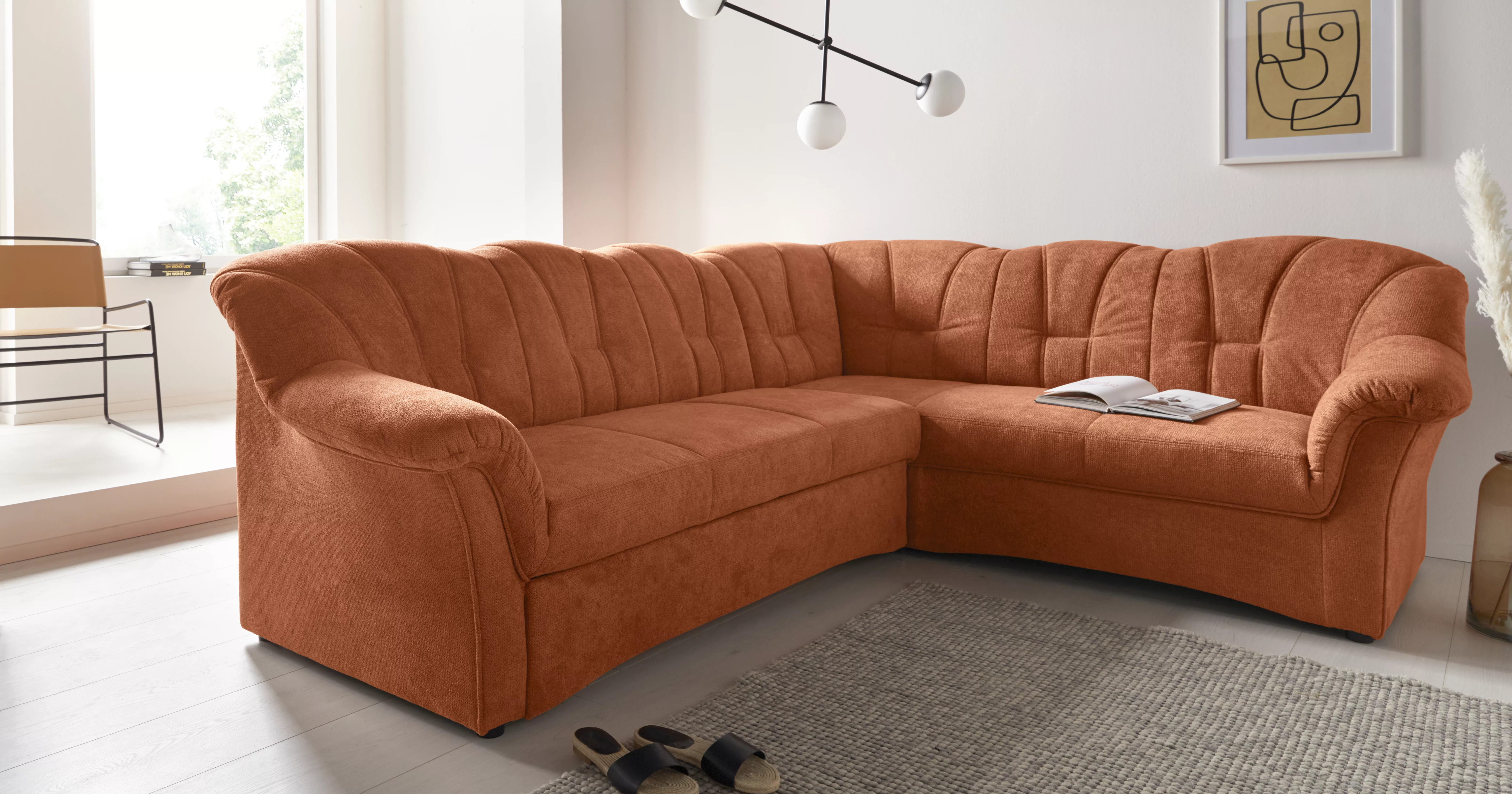 DOMO collection Ecksofa "Modica L-Form", moderne Optik mit großzügiger Reca günstig online kaufen