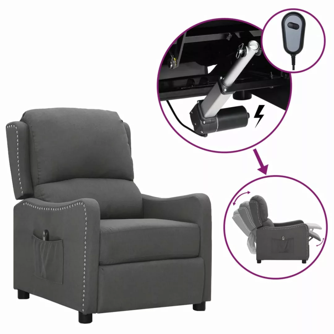 Vidaxl Elektrischer Sessel Verstellbar Dunkelgrau Stoff günstig online kaufen