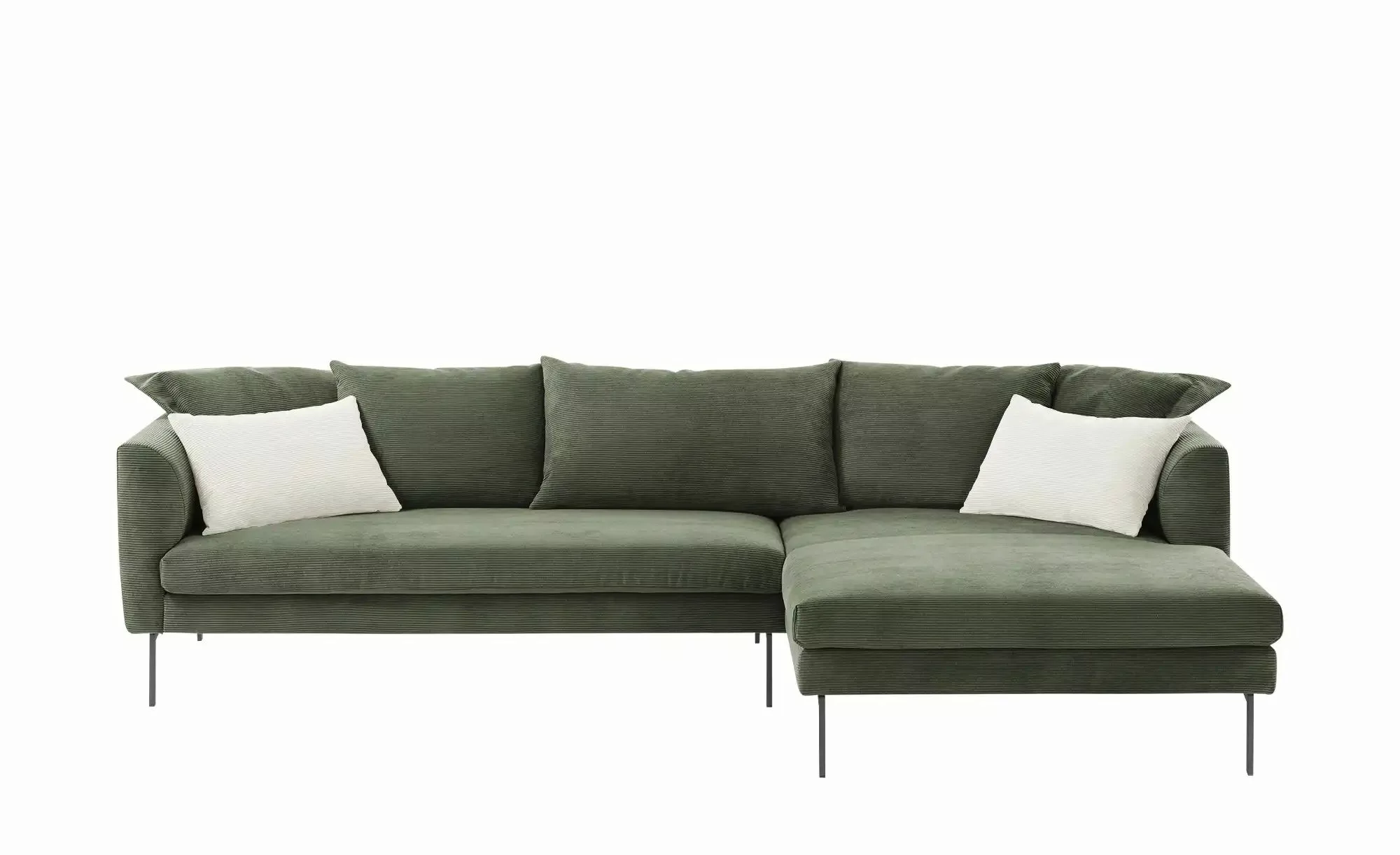 Gray & Jones Ecksofa aus Cord  ¦ grün ¦ Maße (cm): B: 284 H: 85 T: 178.0 Po günstig online kaufen