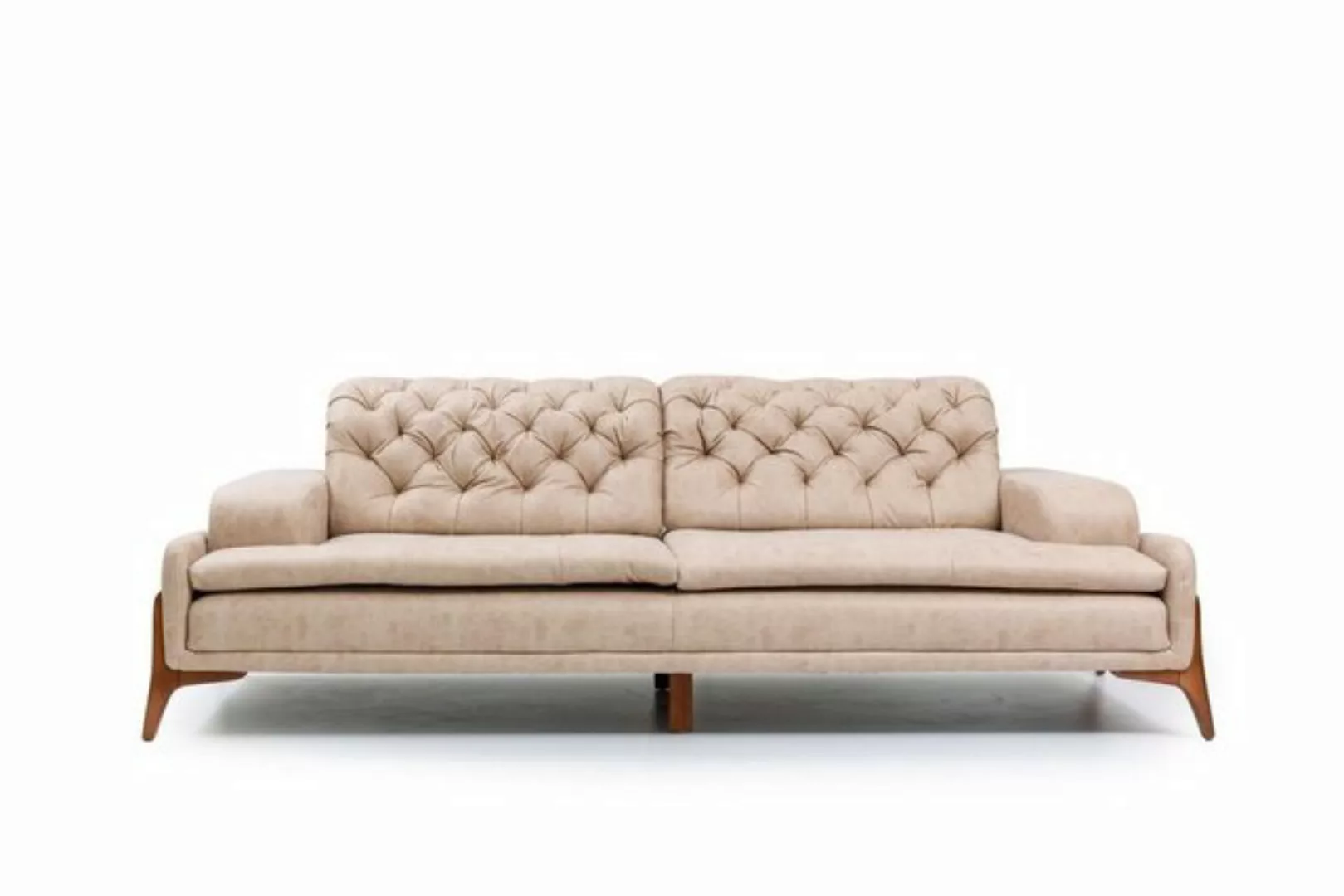 JVmoebel 3-Sitzer Sofa 3 - Sitzer Designer Beige Farbe Stil 240 cm Wohnzimm günstig online kaufen