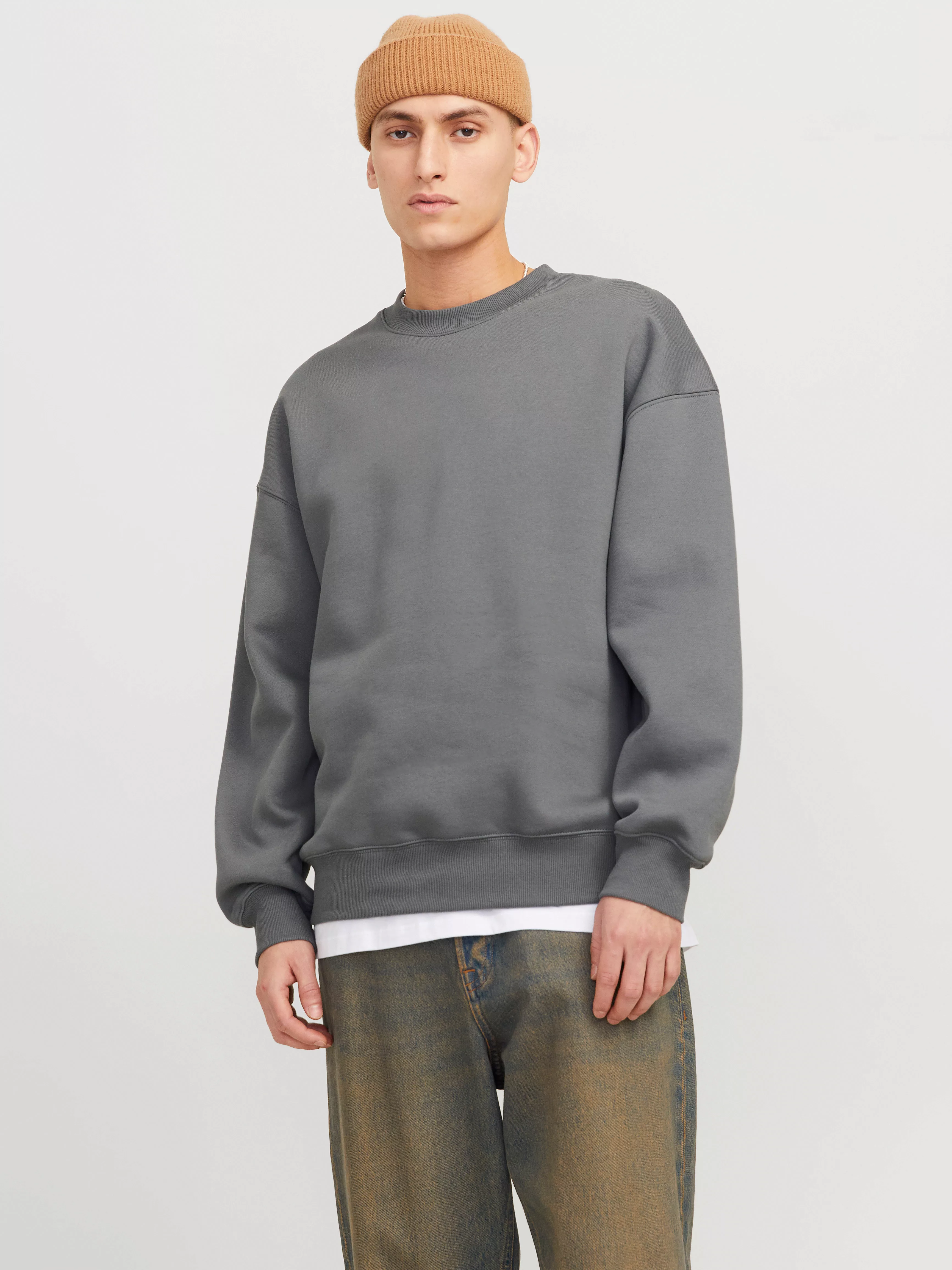 Jack & Jones Sweatshirt "JJEURBAN EDGE SWEAT CREW NECK NOOS", mit Rippbündc günstig online kaufen