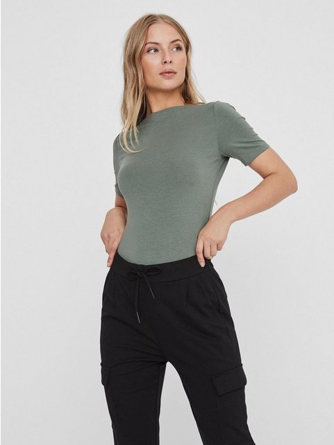 Vero Moda T-Shirt Basic Stretch T-Shirt mit U-Boot-Ausschnitt VMPANDA 5368 günstig online kaufen