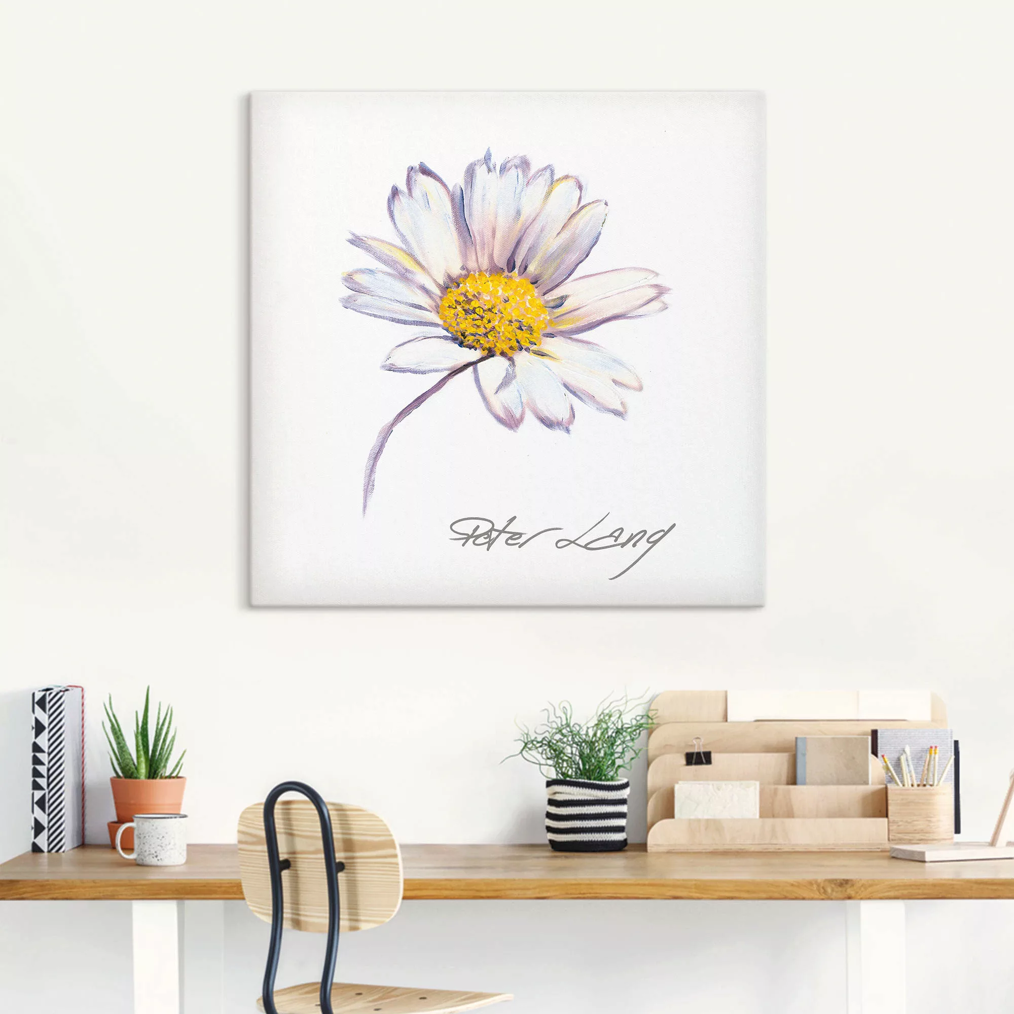 Artland Leinwandbild »Blume_weiß V«, Blumenbilder, (1 St.), auf Keilrahmen günstig online kaufen