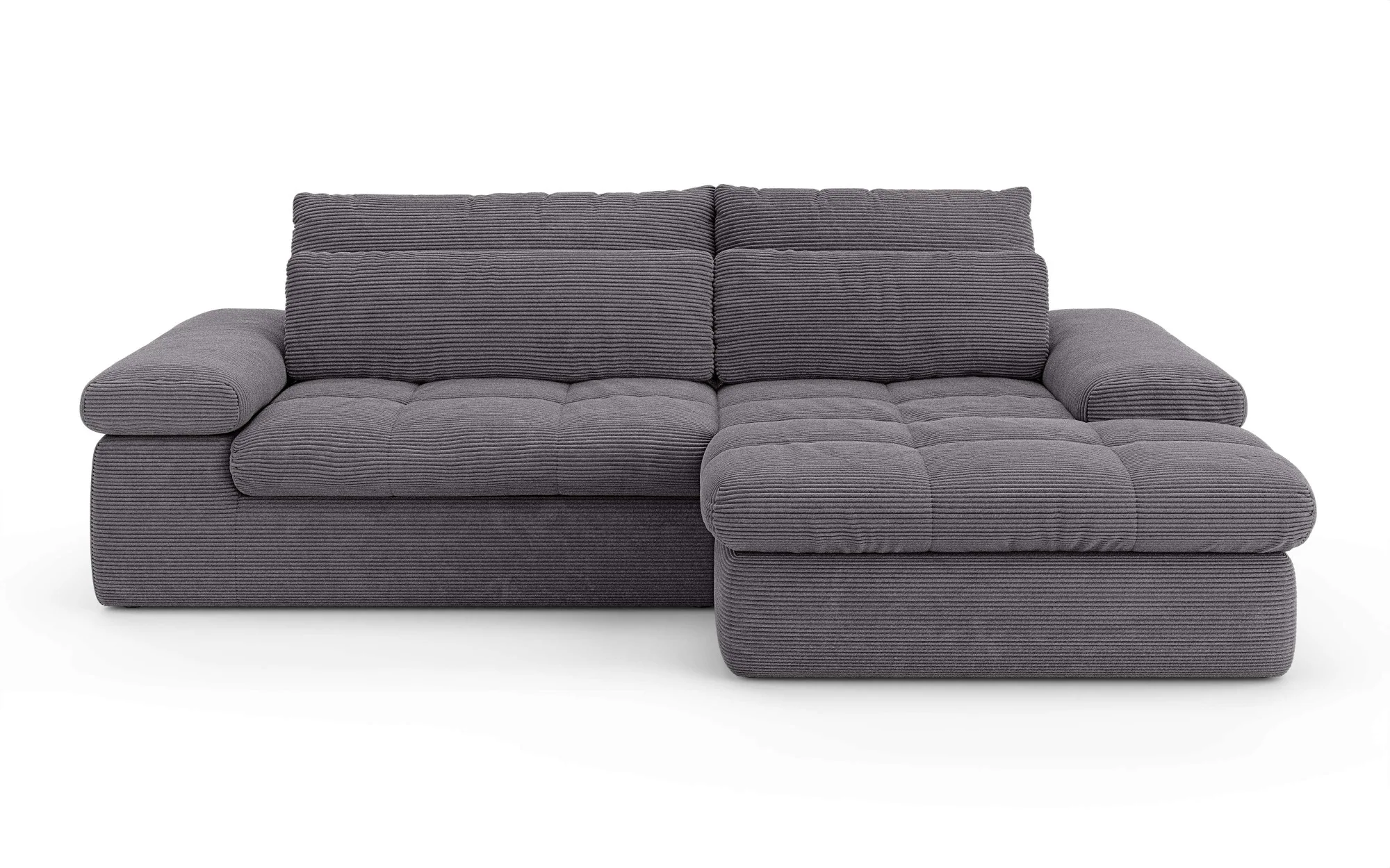 Home affaire Ecksofa "ALVERIE mit Recamiere, moderne Steppung, Maße: B/T/H günstig online kaufen
