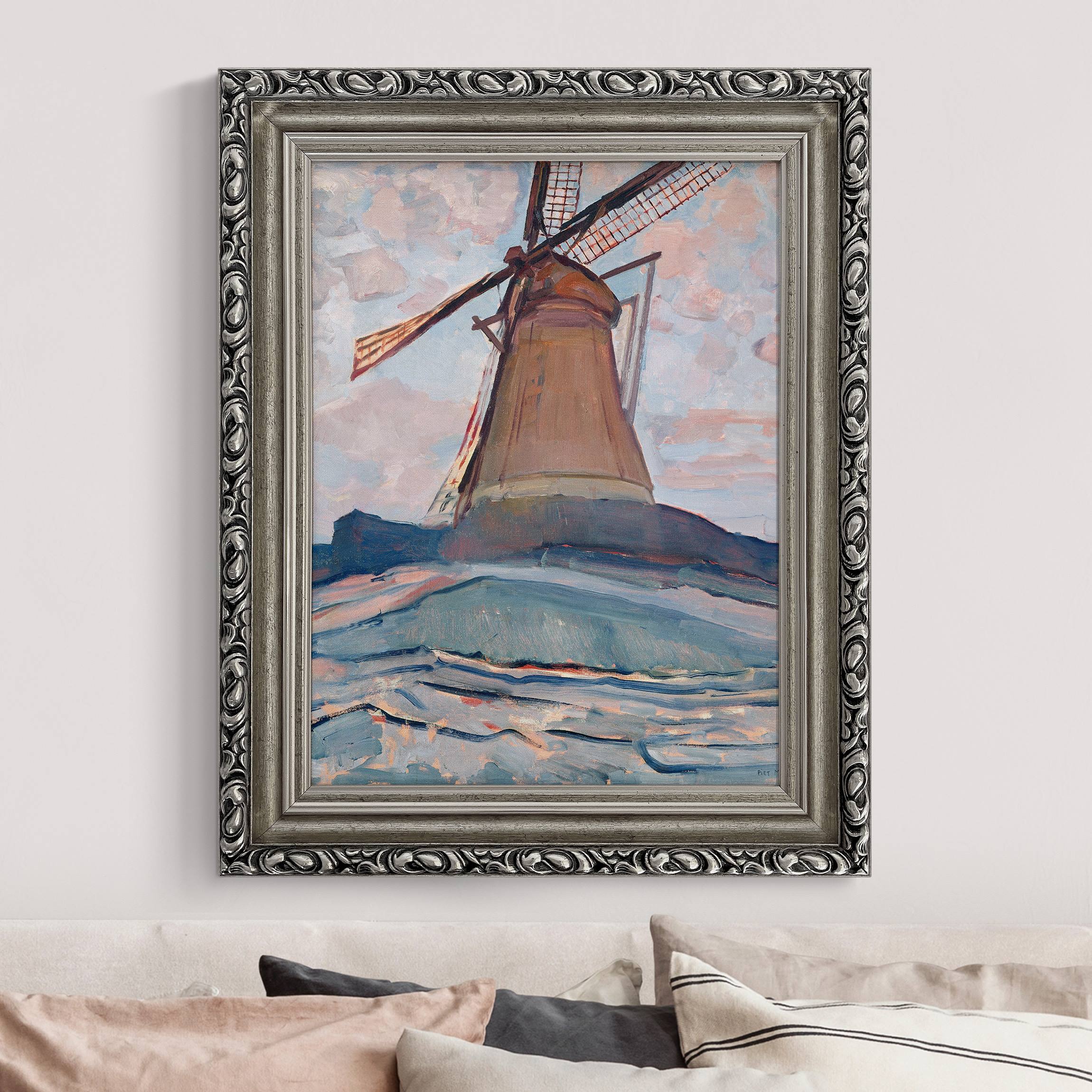 Gerahmtes Leinwandbild Piet Mondrian - Windmühle günstig online kaufen