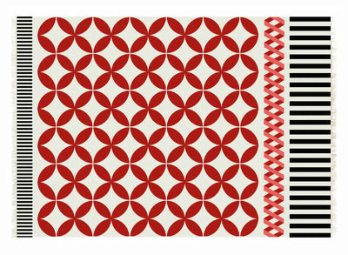 GAN - Kilim Catania Teppich - rot, beige, schwarz/170x240cm günstig online kaufen