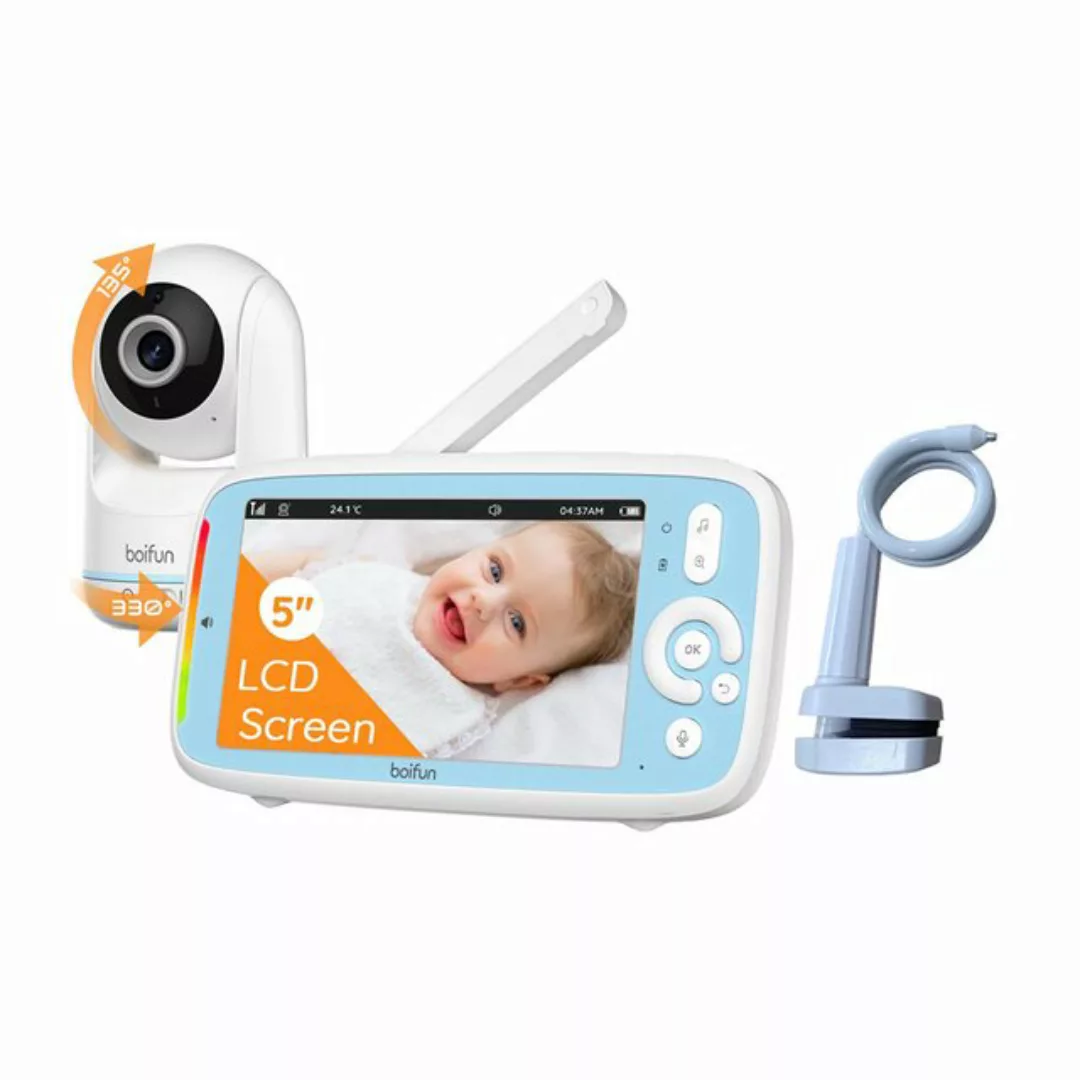 Boifun Babyphone Babyphone mit Kamera 5 Zoll 720P HD IPS Bildschirm mit Hal günstig online kaufen