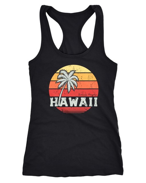 Neverless Tanktop Damen Tank-Top Hawaii Palme Tropical Summer Retro Slim Fi günstig online kaufen