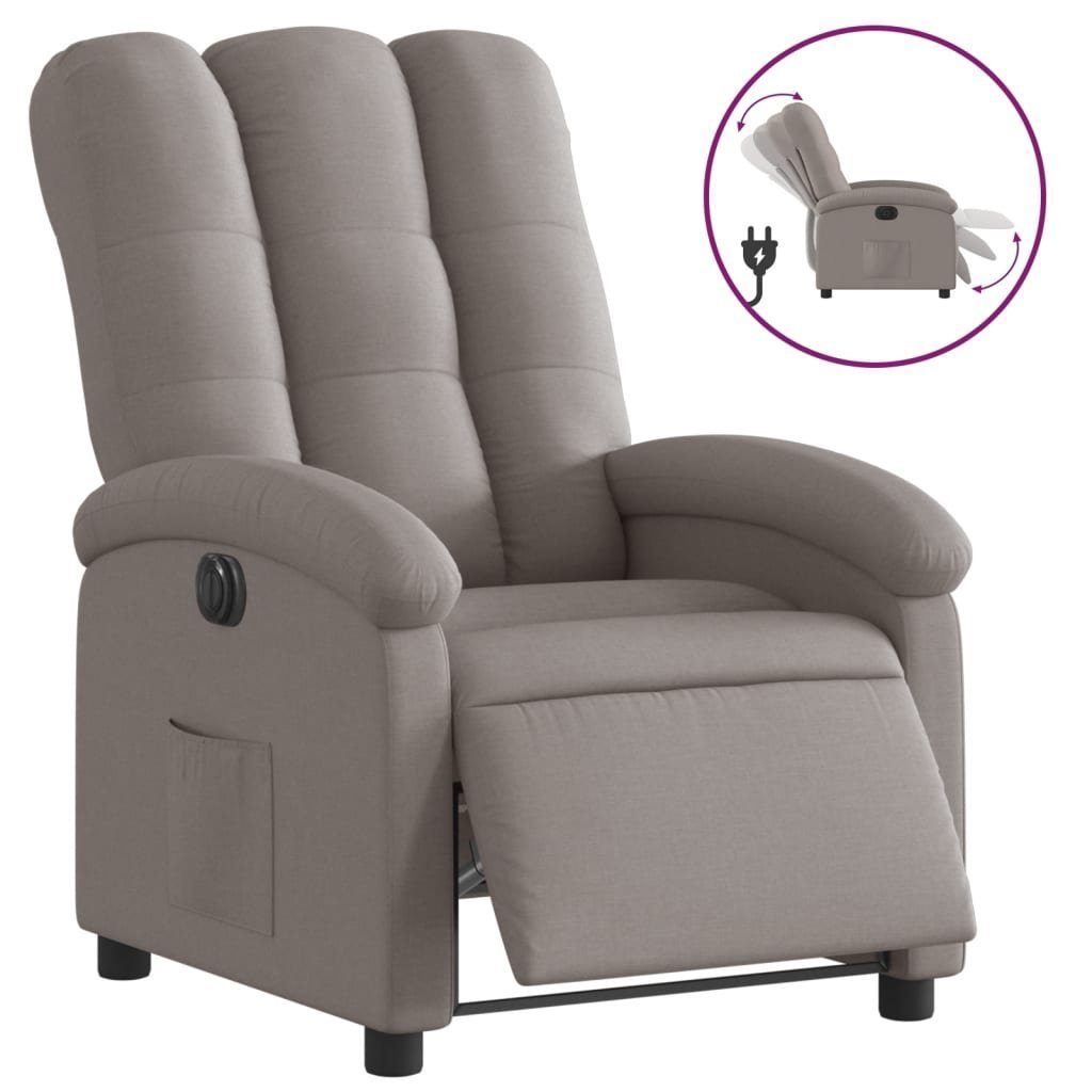 vidaXL Sessel Relaxsessel Elektrisch Taupe Stoff günstig online kaufen