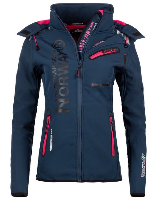 Geographical Norway Softshelljacke Damen Outdoor Jacke bareine navy L mit K günstig online kaufen