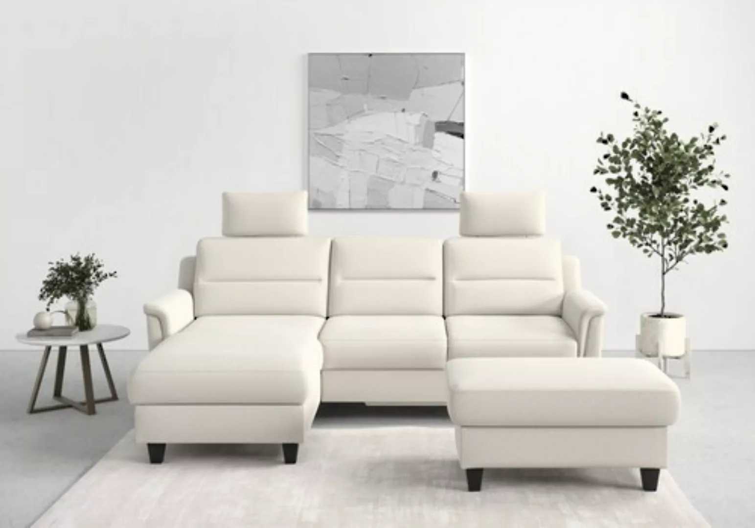 sit&more Ecksofa »Farö L-Form«, inklusive Federkern, wahlweise mit Bettfunk günstig online kaufen