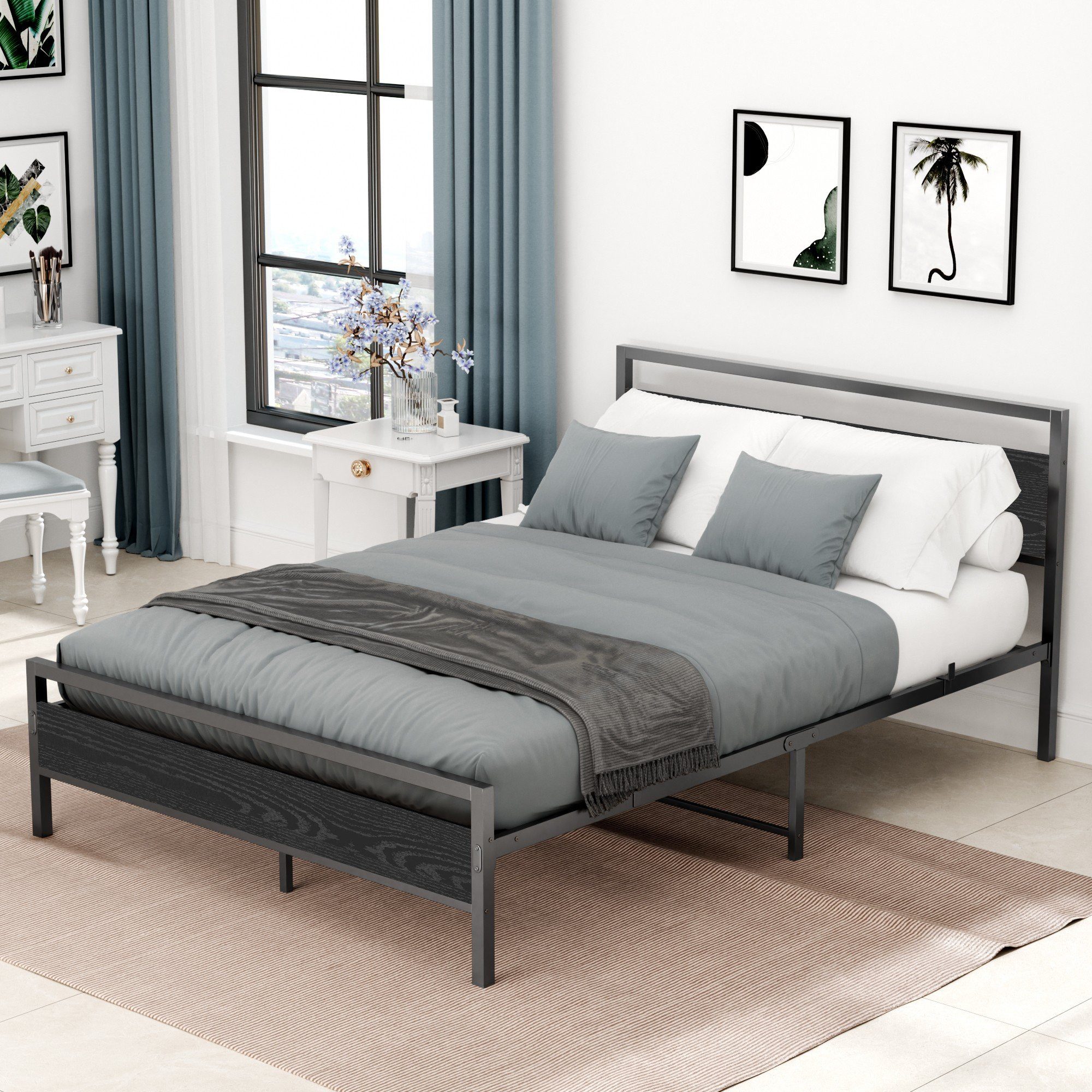 STILVORA Metallbett Metallbett 140x200 Bettgestell mit günstig online kaufen
