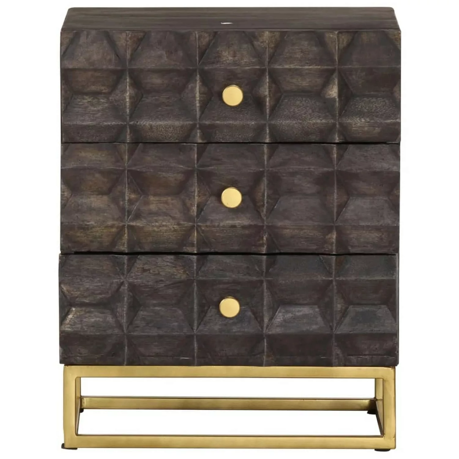 vidaXL Nachttisch Schwarz 40x30x50 cm Massivholz Mango günstig online kaufen