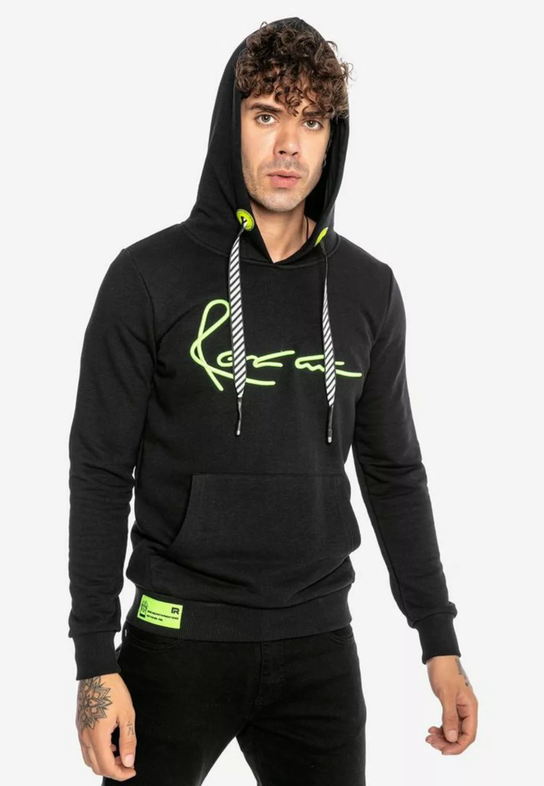 RedBridge Kapuzensweatshirt "Inglewood", mit trendiger Neon-Stickerei günstig online kaufen