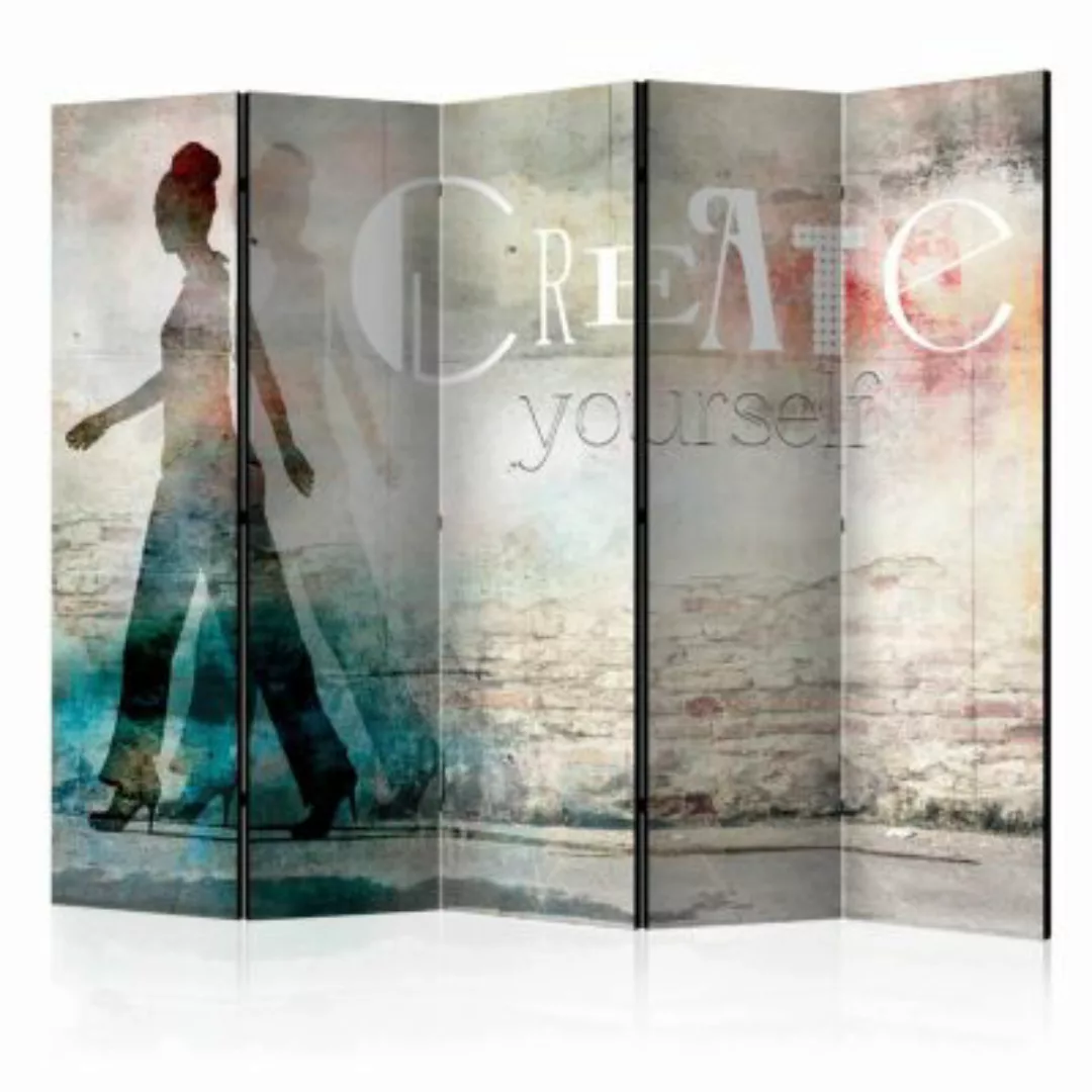 artgeist Paravent Create yourself II [Room Dividers] mehrfarbig Gr. 225 x 1 günstig online kaufen