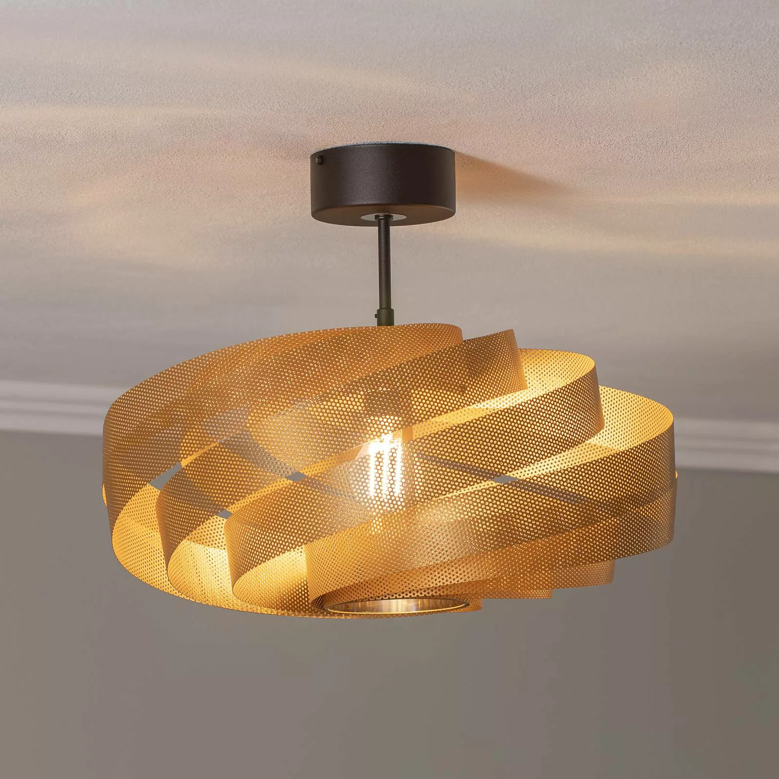 Deckenleuchte Vento, goldfarben, Ø 50 cm günstig online kaufen