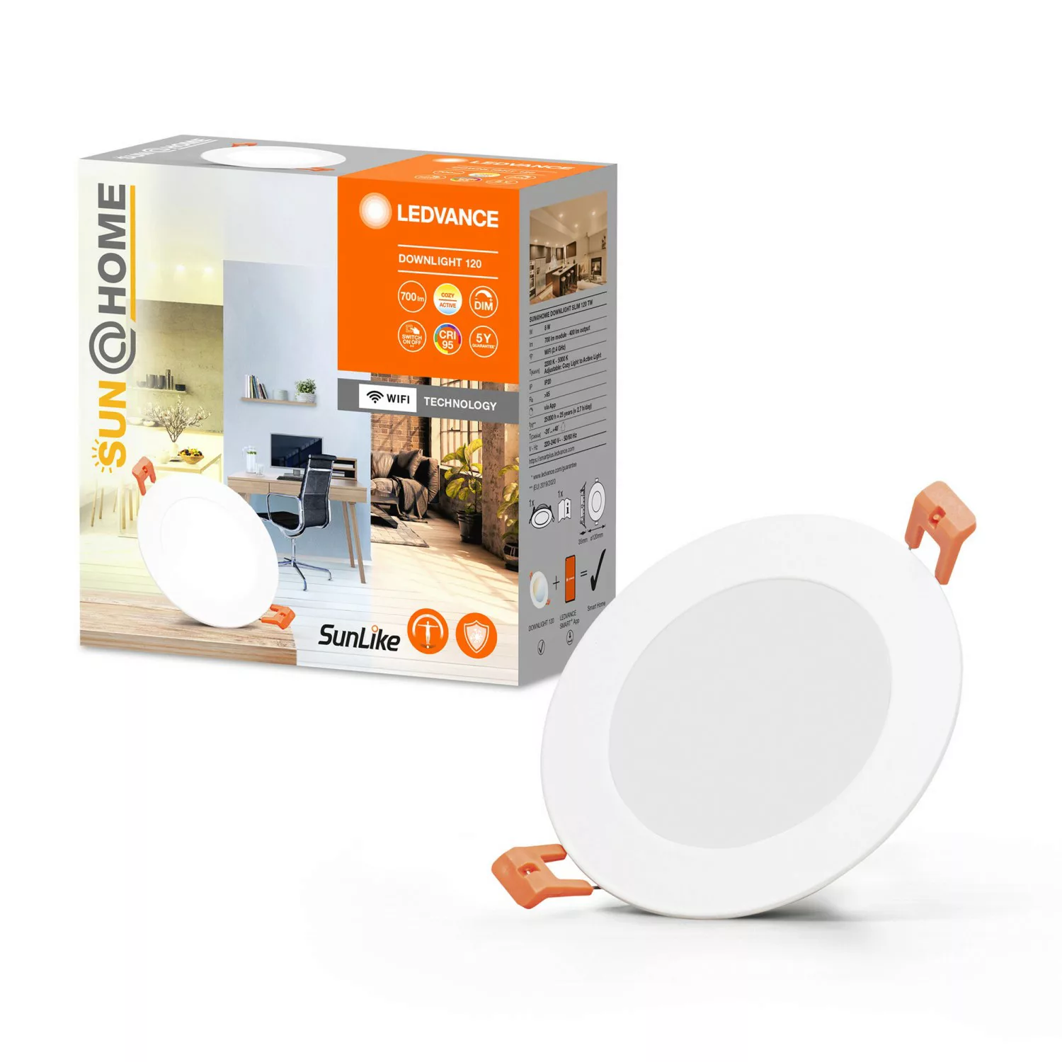 Ledvance LED Spot Downlight Slim Sun@Home Smart+ Weiß Ø 12 cm günstig online kaufen
