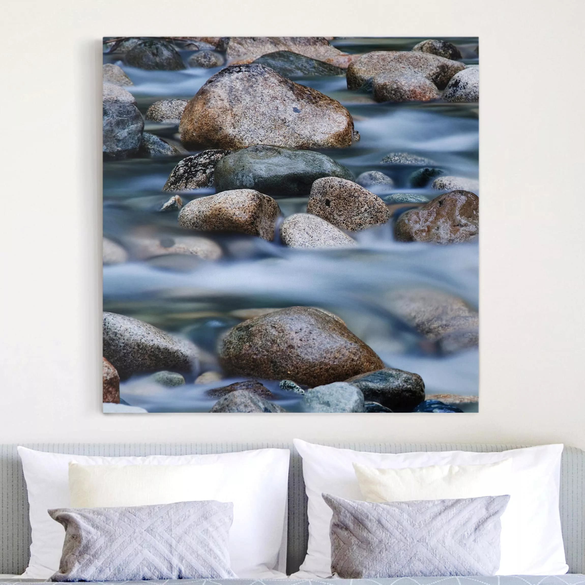 Leinwandbild Natur & Landschaft - Quadrat Fluss in Kanada günstig online kaufen