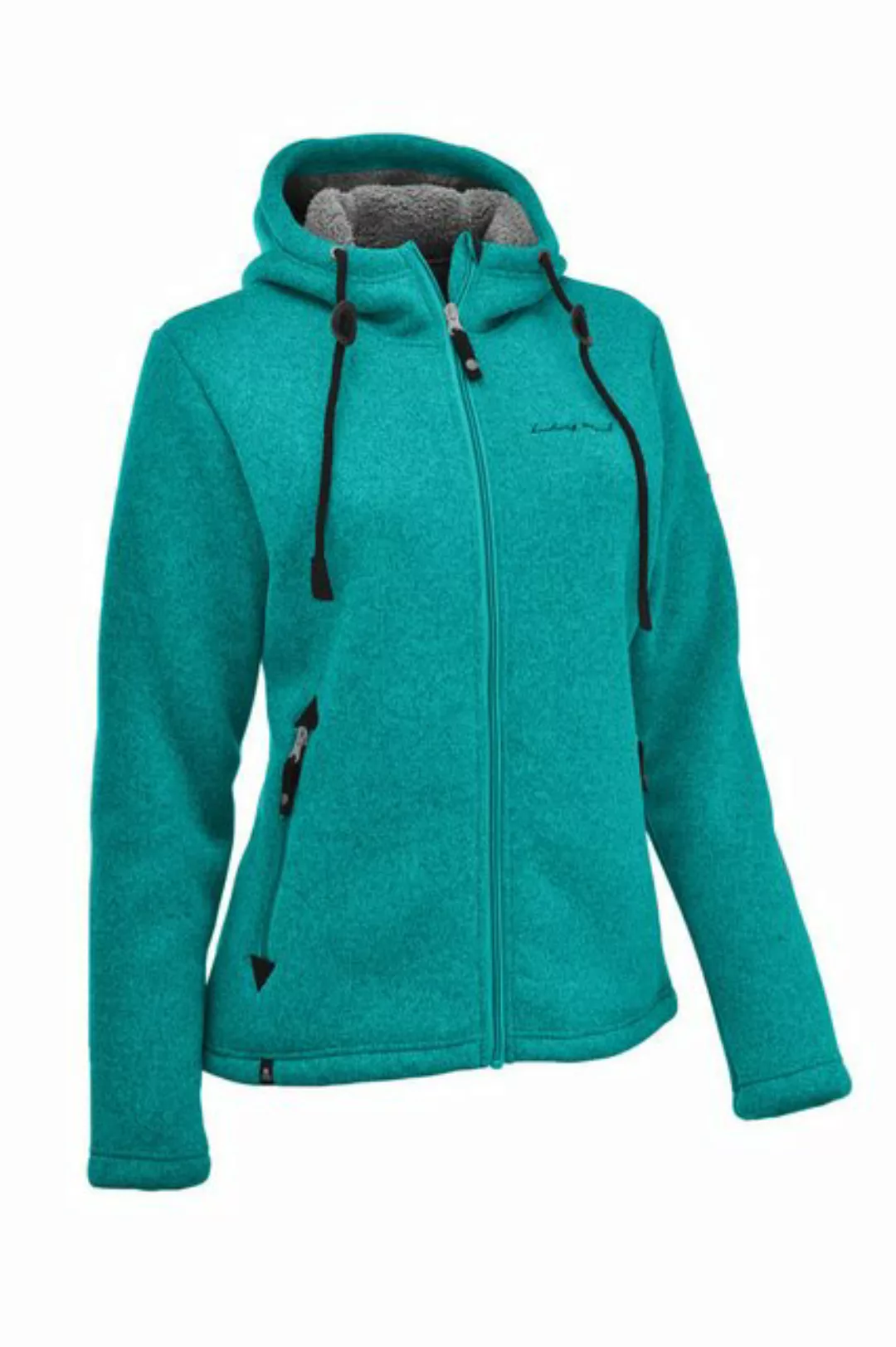 Maul Fleecejacke Chieming - Damen Strickfleecejacke - türkis günstig online kaufen