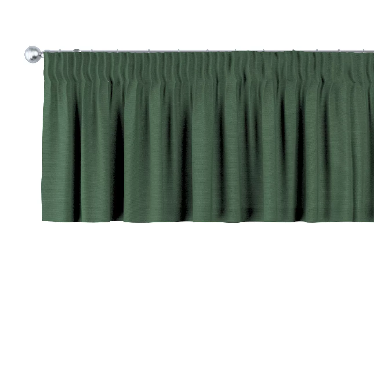 Kurzgardine mit Kräuselband, waldgrün, 130 x 40 cm, Cotton Panama (702-06) günstig online kaufen