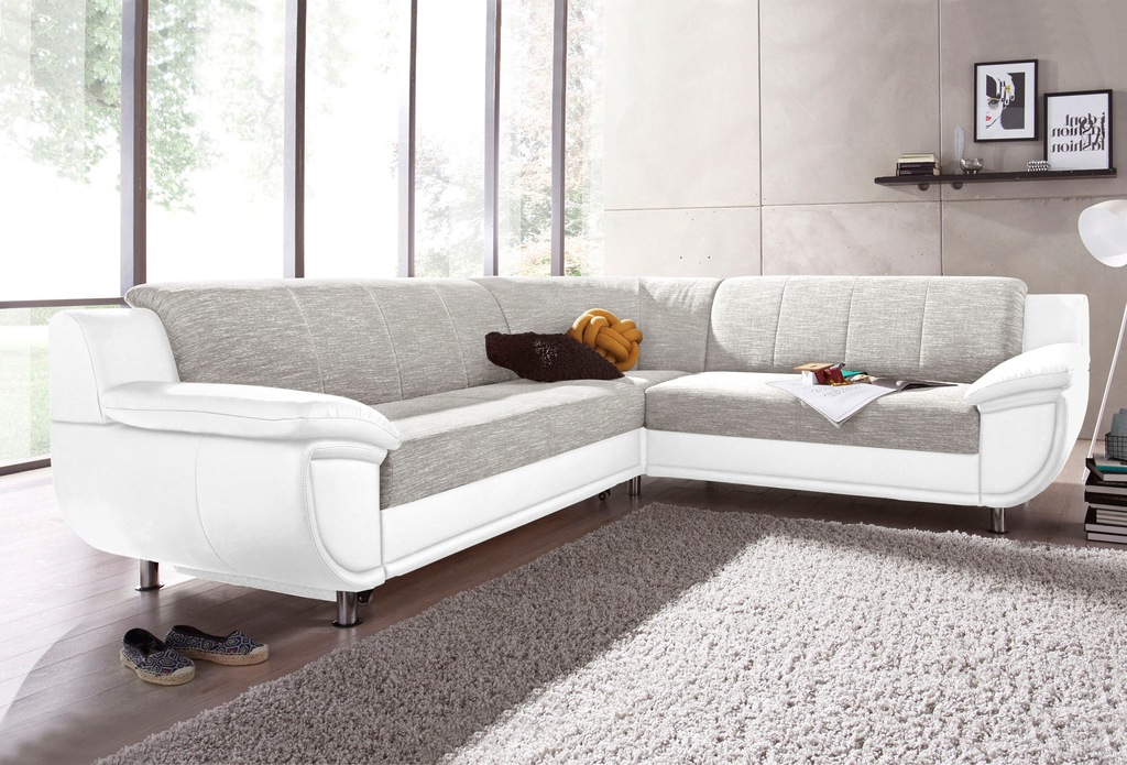 TRENDMANUFAKTUR Ecksofa "Rondo 3, zeitlos und modern, im Materialmix, L-For günstig online kaufen