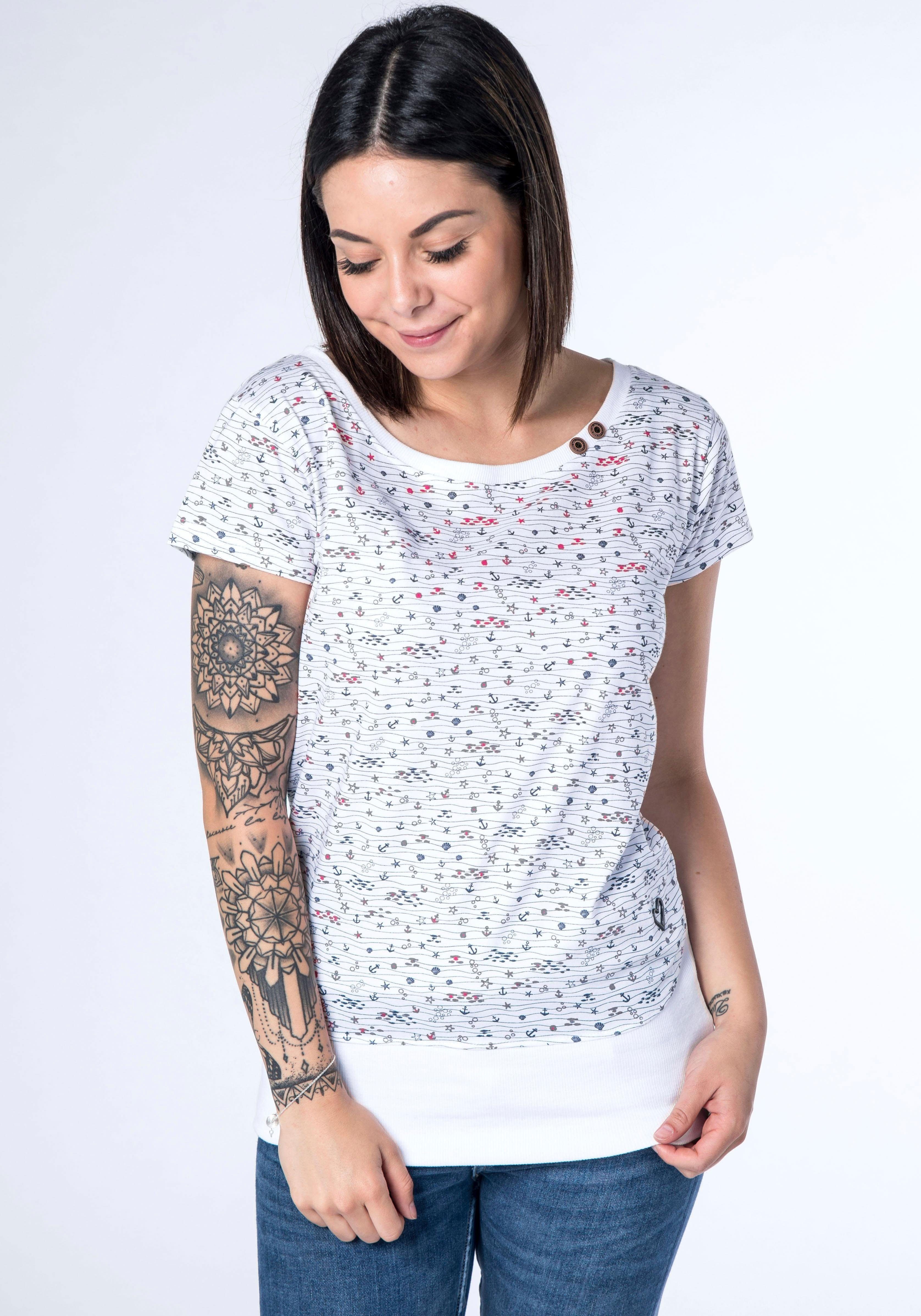 Alife & Kickin T-Shirt maritimes Shirt mit breitem Bündchen günstig online kaufen