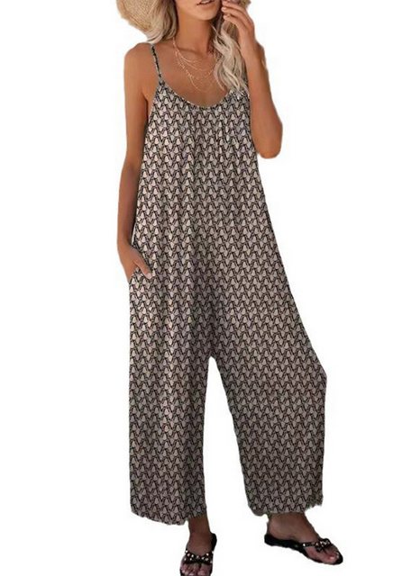 MIMIOO 7/8-Overall Damen-Jumpsuit in Übergröße mit weitem Bein Geeignet für günstig online kaufen