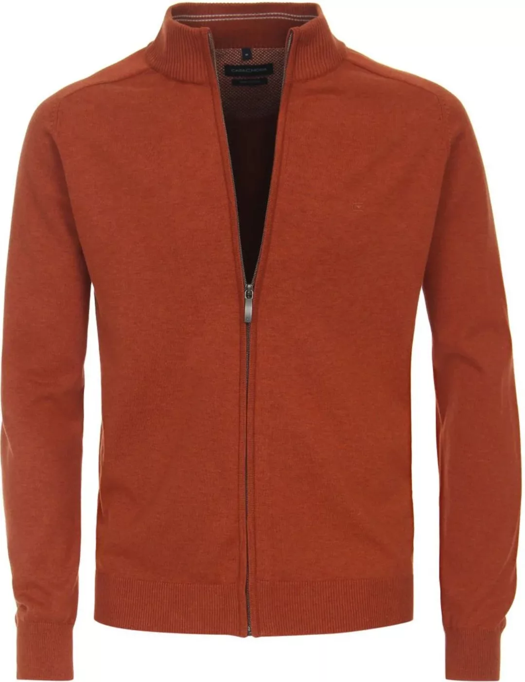 Casa Moda Strickjacke Zip Petrol Orange - Größe XL günstig online kaufen
