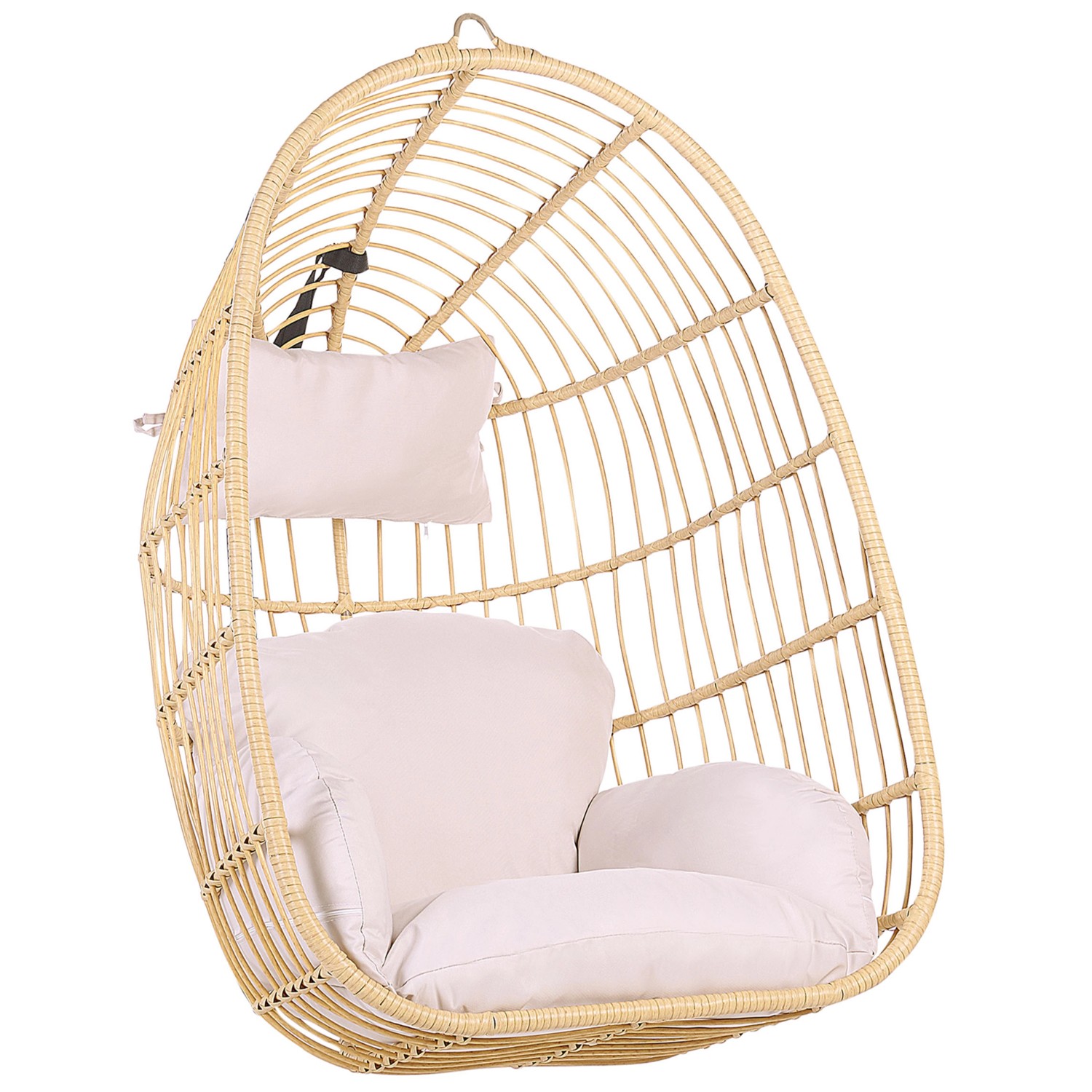 Beliani Hängesessel Naturfarben Beige 70x84x113 günstig online kaufen