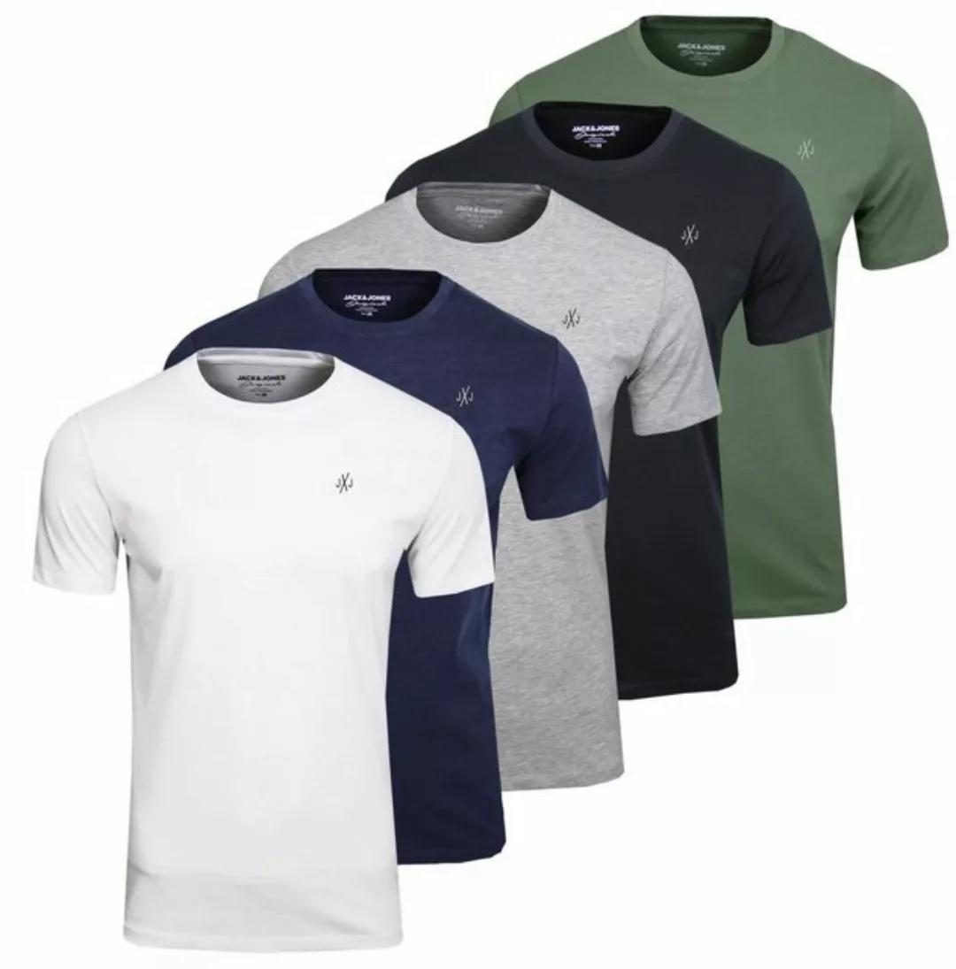 Jack & Jones T-Shirt JORJXJ 5er PACK (1-tlg) aus Baumwolle günstig online kaufen