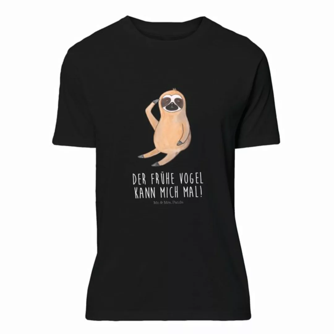 Mr. & Mrs. Panda T-Shirt Faultier Vogel zeigen - Schwarz - Geschenk, Tshirt günstig online kaufen