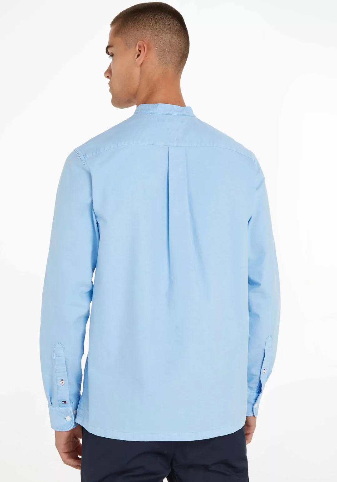 Tommy Hilfiger Langarmhemd PIGMENT GMD MANDARIN RF SHIRT in klassischem Des günstig online kaufen