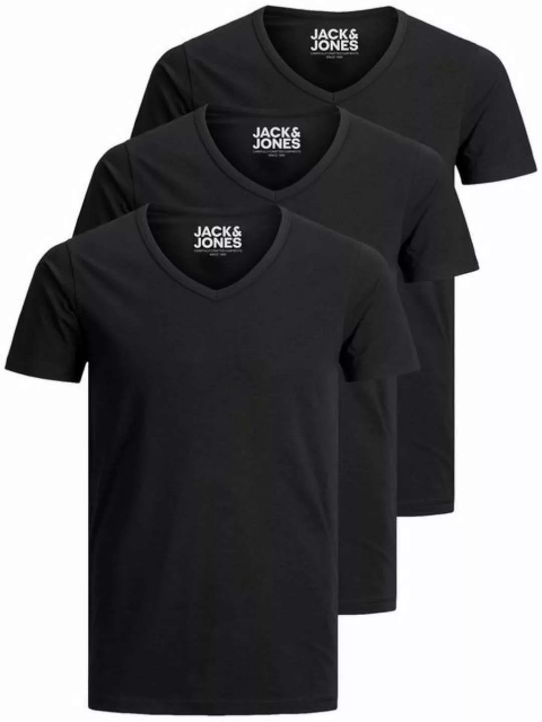 Jack & Jones T-Shirt Basic V-Neck (3-tlg., 3er Pack) etwas länger geschnitt günstig online kaufen