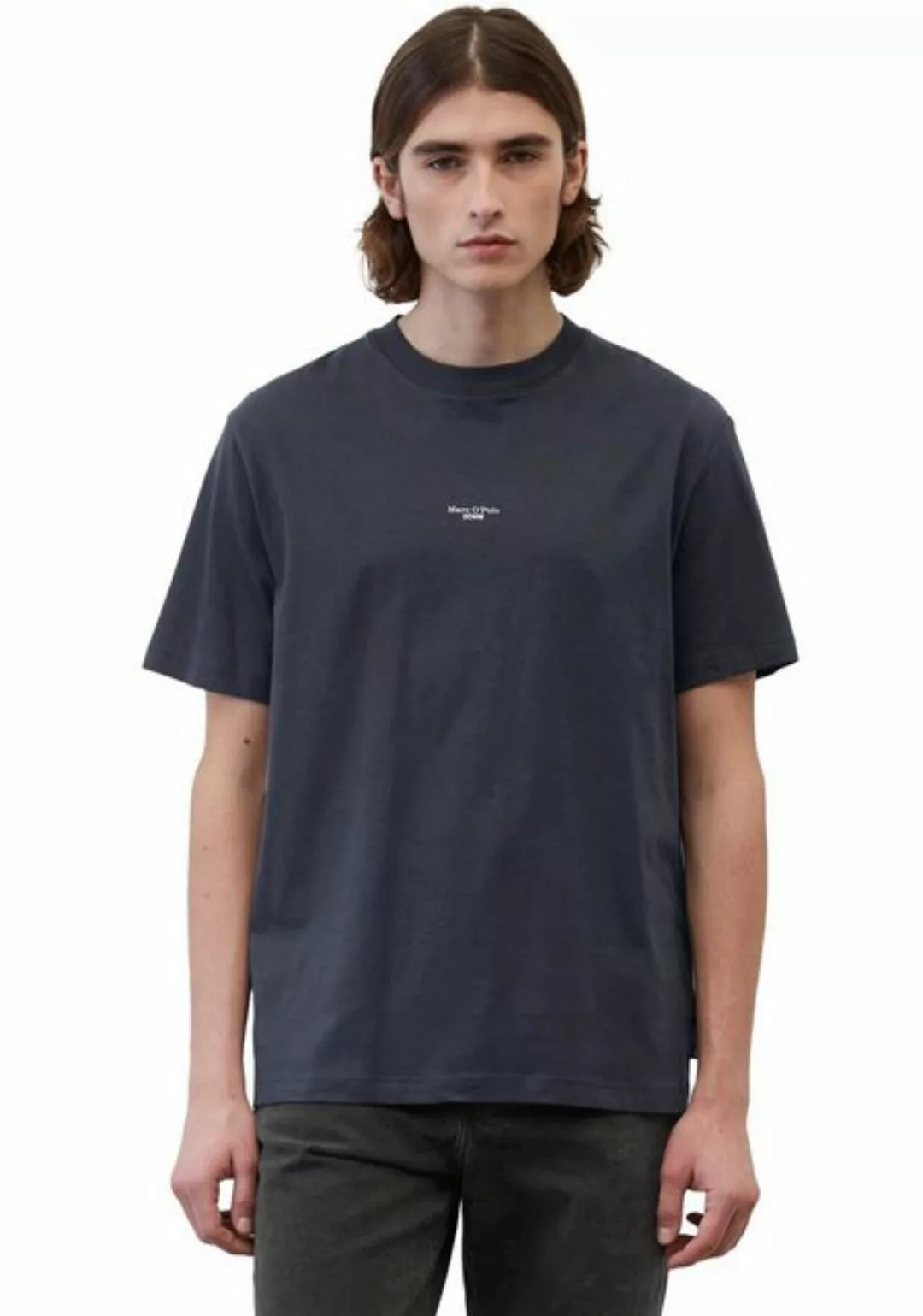 Marc O'Polo DENIM T-Shirt mit Labeling vorne mittig günstig online kaufen