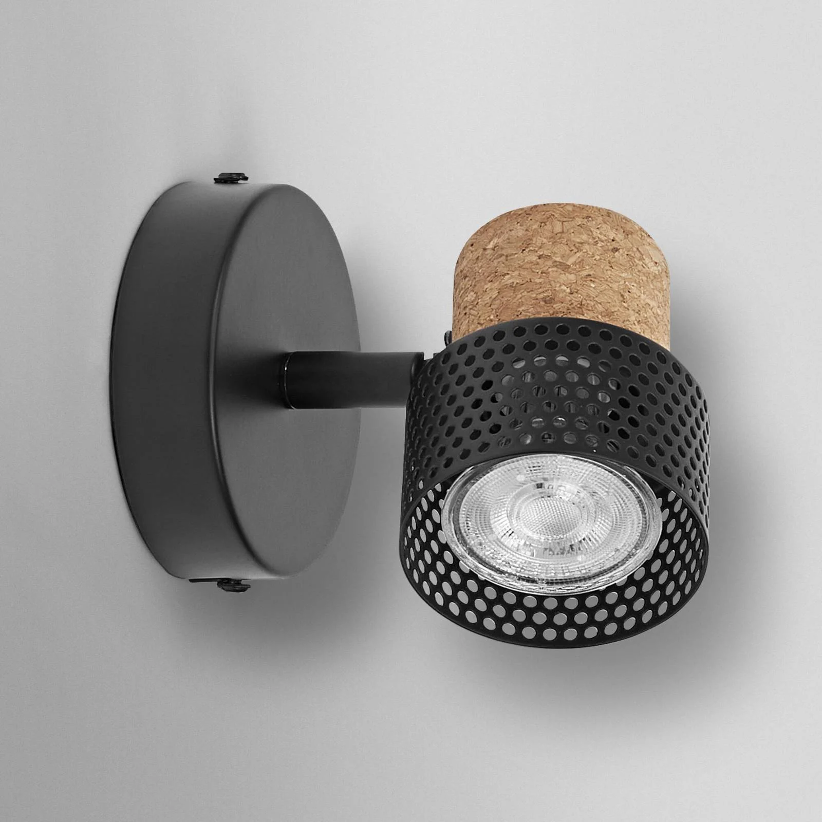 OSRAM Wandstrahler CORK, schwarz, 1 Spot, GU10-LED 927 dim günstig online kaufen