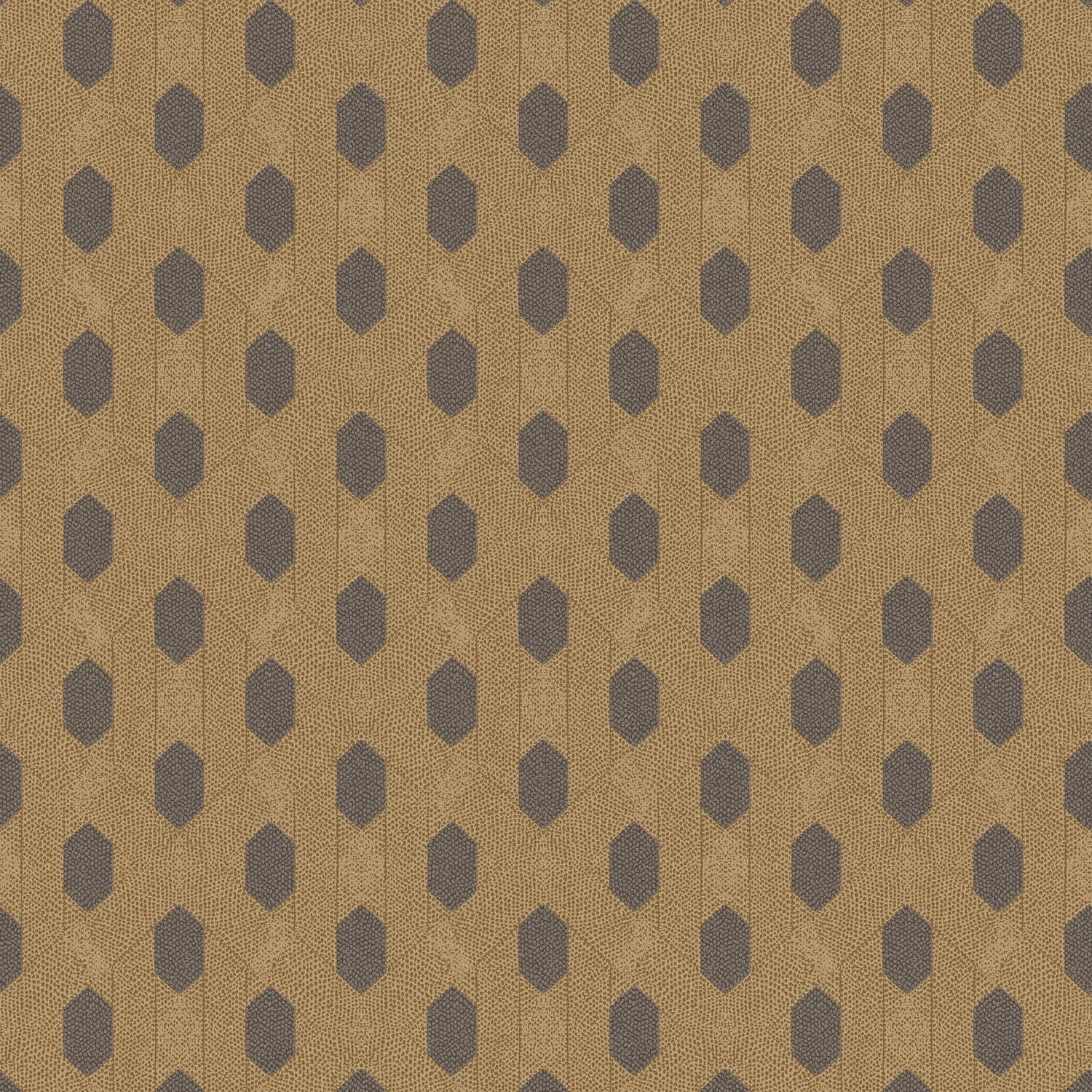 PROFHOME 369736-GU Exklusive Luxus Tapete Design Matt Braun Gold Schwarz 0, günstig online kaufen