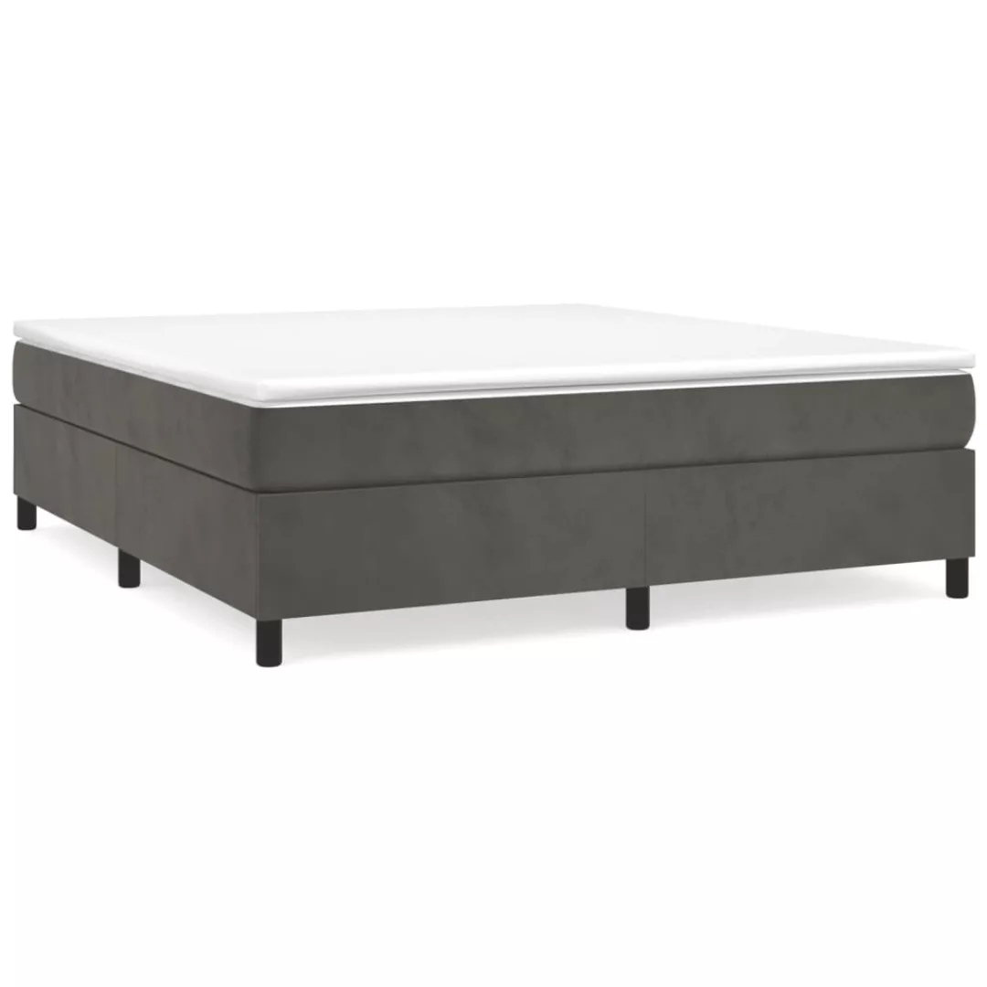 Vidaxl Boxspringbett Dunkelgrau 160x200 Cm Samt günstig online kaufen