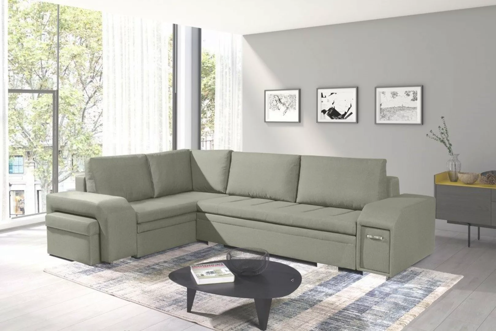 ALTDECOR Ecksofa LIA, Couch mit Schlaffunktion, Wohnzimmer - Wohnlandschaft günstig online kaufen