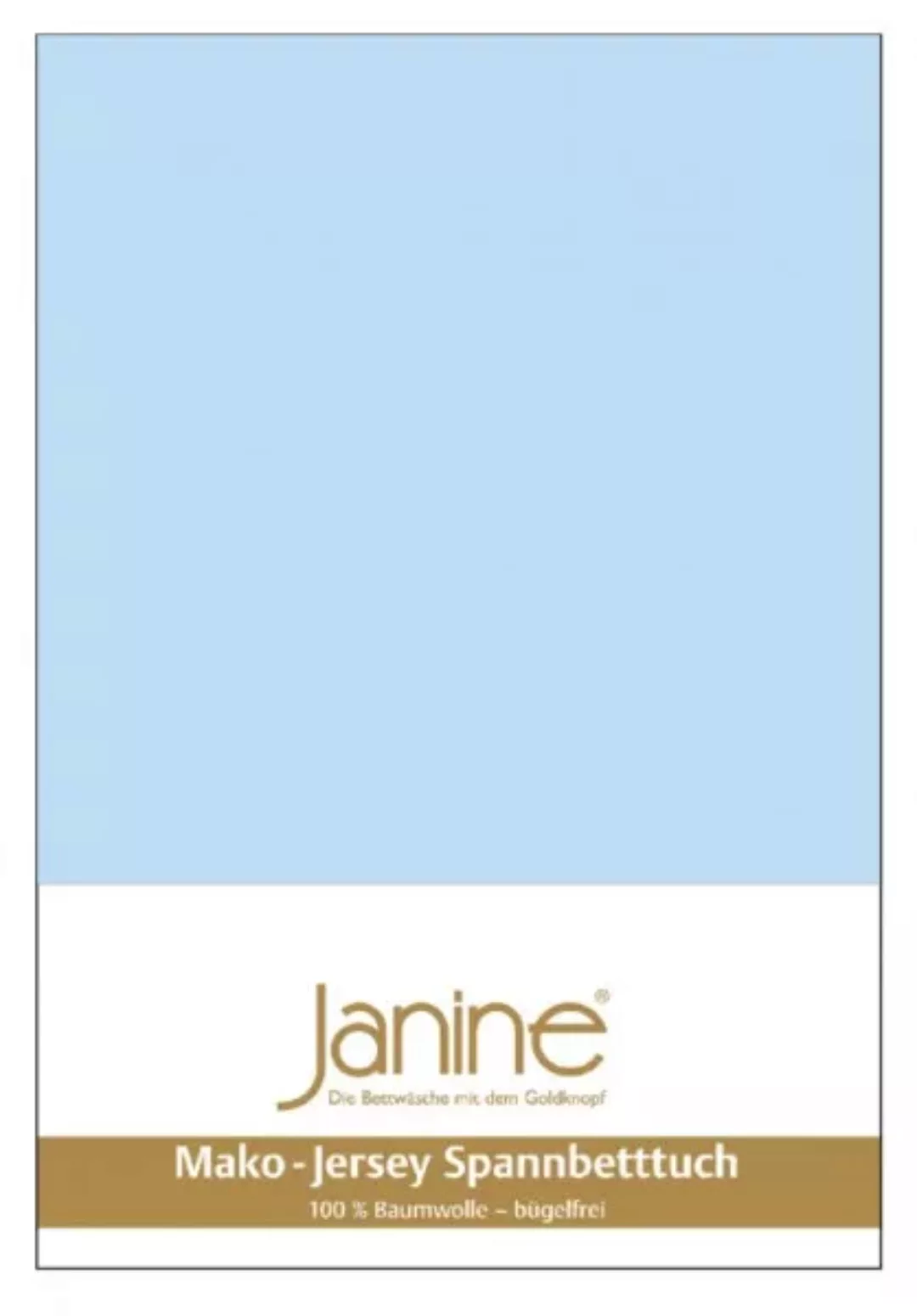 Janine Janine Spannbetttuch Mako-Feinjersey 5007 hellblau (12) Größe:  100x günstig online kaufen