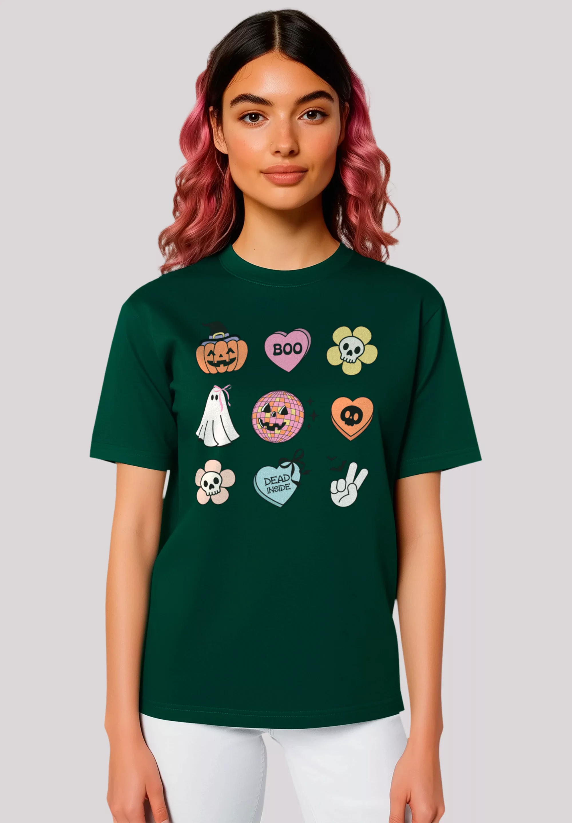 F4NT4STIC T-Shirt "Retro Halloween Icons", Premium Qualität günstig online kaufen