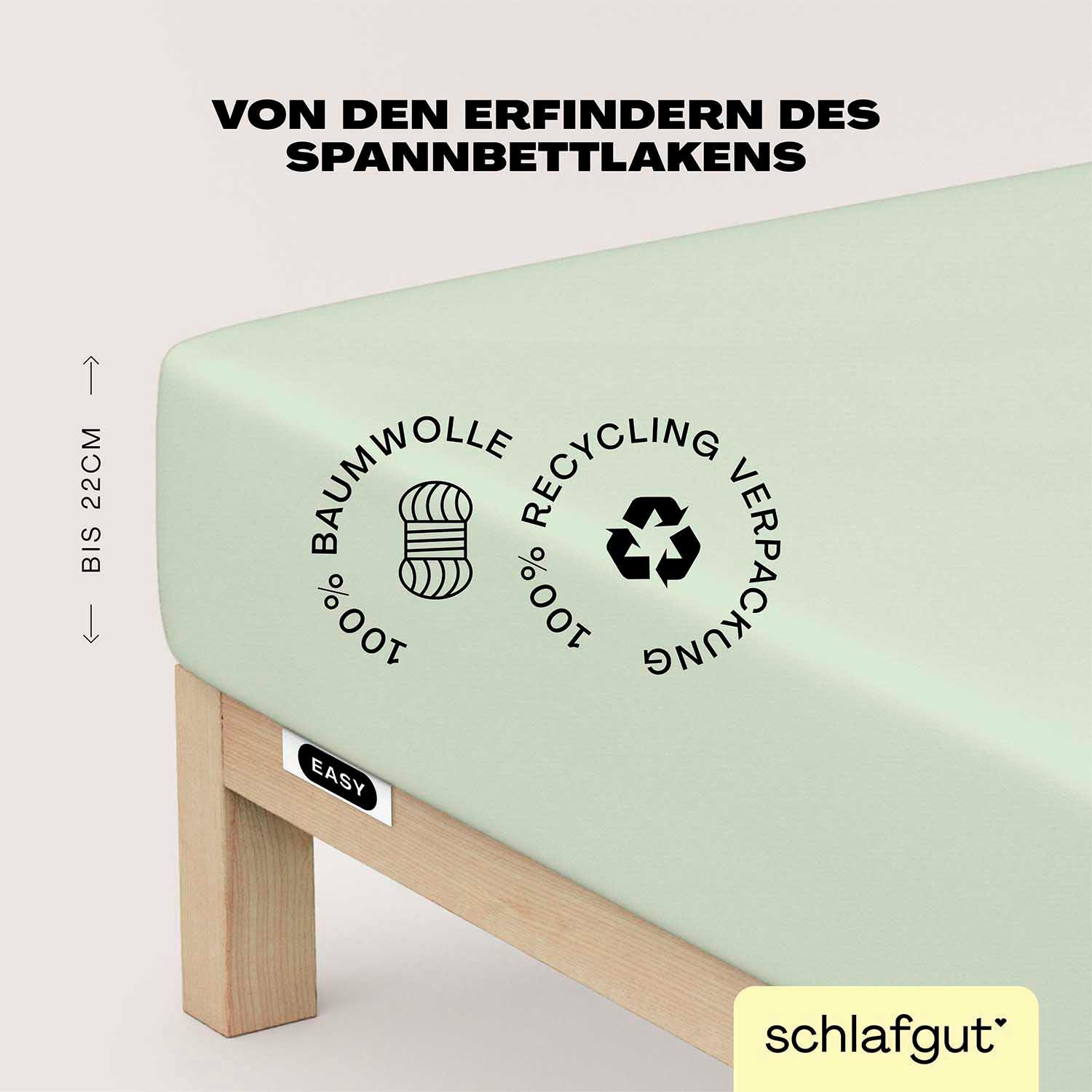 Schlafgut Spannbettlaken »EASY aus 100% Baumwolle, weich & saugfähig, Marke günstig online kaufen